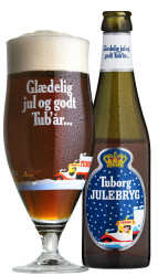 Tuborg Julebryg med glas Droplets