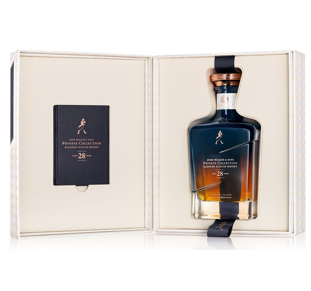 Johnnie Walker Midnight Blend innehåller 28 år gammal whisky. 